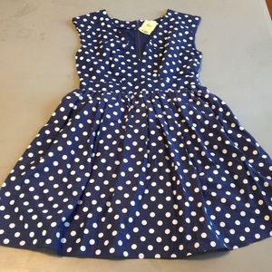 Navy blue polka dot dress